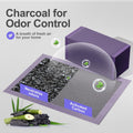 Cat Pad Refills for Litter Box, 16.9"x11.4" Odor Control Cat Pee Pads with Activated Carbon for Breeze Litter System(50Counts/Purple)