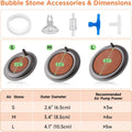 hygger Aquarium Air Stone, 2.6 Inch Nano Air Stone Makes Super Tiny Bubbles, Ultra Quiet Dissolved Oxygen Diffuser Small
