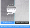 Pet Proof Window Screen Roll 36" x 200" Thicken Charcoal Screen Mesh Durable and Scratch-Resistant for Families with Cat
