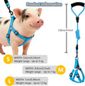 Mini Pig Harness, Adjustable Small Pig Harness with Leash Infinity Style Lead and Soft Foam Handle for Small to Medium P
