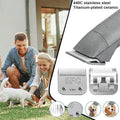 4pcs Dog Grooming Blades Compatible with Andis Dog Clippers,Detachable Ceramic Blade & Stainless Steel Blade (3FC+4FC+5F