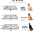 WESTERN HOME Dog Beds Large Sized Dog，Orthopedic Pet Bed for Senior Dogs, Waterproof Pet Beds with Washable Removable Cover, Large Soft Nonskid Bottom Couch, 36in, Grey