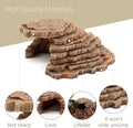 Gecko Hide Shale Scape Step Ledge, Reptile Cave Hideout Tank Accessories Decorations, Great for Reptiles, Amphibians, Le
