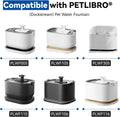 40 Packs for Petlibro Cat Water Fountain Filters Replacement, Compatible with PETLIBRO®Dockstream Cat Water Fountain PLWF005 PLWF115 PLWF105 (20 Replacement Water Filters + 20 Pre-Filter Sponges)