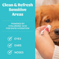 SKOUT'S HONOR HydroClear Eye, Ear & Nose Wipes w/Hyaluronic Acid - for Your Dogs and Cats - Great for Hydration of Your Pets Skin and Fur - Fragrance-Free - 50ct