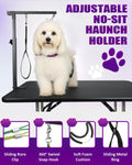 Adjustable Dog Grooming Arm with Clamp Dog Grooming Hammock and Loop Noose