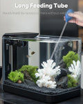 Pawfly Aquarium Coral Feeder 13.7 Inch Long Tube Coral Food Feeder Manual Feeding Tube Fish Excreta Cleaner Long Acrylic