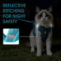 HEYWEAN Cat Harness and Leash - Ultra Light Escape Proof Kitten Collar Cat Walking Jacket with Running Cushioning Soft a