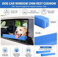 Dog Car Window Chin Rest Cushion 2 Pack, 15.7" Non-Slip Foam Pet Window Bumper with Center Slot for Secure Glass Fit, Ea