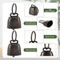 Misdary 4 Pack Goat Collars with Bells, Adjustable Iron Goat Chain Halter 14''-24'' Long for Sheep Horse Dog Cow Calf Fa