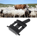 Omabeta Livestock Shedding Comb, durable ABS and iron construction with dual-sided teeth for smooth grooming and itch re