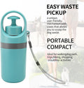 Dog Pooper Scooper, Portable No Touch Poop Scooper for Small Medium Large Dogs, Dog Waste Pick-up Cleaner with 15PCS Bag
