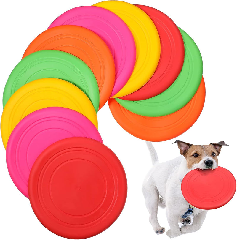 Chivao 15 Pack Dog Flying Disc, Soft Silicone Puppy Flyer Toy, Small Medium
