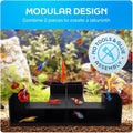 Aquarium Underground Tunnel 5", Dual-Entrance Fish Tank Cave & Aquarium Cave with Clear Viewing Window, ABS Shrimp Hideo