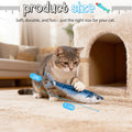 Ginyoyo Cat Toys Flopping Fish 3 Pack Rechargeable Cat Toys Interactive for Indoor Exercise with Catnip, Moving Cat Toy 3 Flapping Mode 7.1 Inches Electric Realistic Plush Wiggle Fish