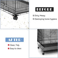 Trinkrittey Large Bird Cage Seed Catcher 31 x 118 inches Adjustable Bird Cage Net Cover Black Bird Cage Cover Elastic Band Mesh Cage Cover Skirt Nylon Mesh for Parakeet Parrot Cages