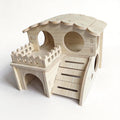 Multi-Chamber Wooden Hamster Hideout, House and Cage Accessory