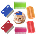 6 Pcs Dog Cat Hair Removal Massaging Combs, Dandruff & Stain Remover (Random Colour)