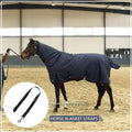 Premium Horse Blanket Sheet Leg Straps, Replacement Stretchy Belly Strap with Swivel Snaps and Sewn Loop End, Adjustable