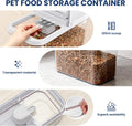 LEAWALK 6 Lbs Airtight Dog Cat Pet Food Storage Container PopTop White/B