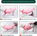 Kuoser Recovery Suit for Dogs, Soft Dog Spay Suit for Female Surgery Recovery, Breathable Dog Neuter Recovery Suit Male, Anti Licking Dog Onesie for Abdominal Wounds Cone Alternatives, Pink S