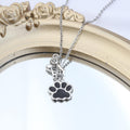 MYOSPARK Dog Paw Print Pendant Necklace - Dog Groomer Gift