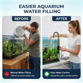 Hands-Free Aquarium Water Changer Hook with Flow Shutoff Valve