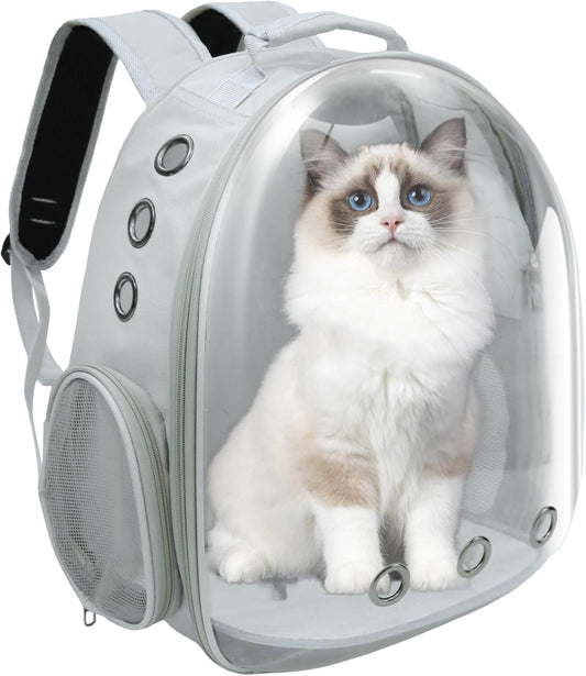 Cat Backpack, Airline Approved Bubble Carrying Bag for Small Medium Dogs Cats, Space Capsule Pet Carrier Dog Hiking Back