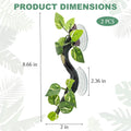 Fhiny Snake Climbing Branch, 2 PCS Resin Reptile Branches for Climbing with Suction Cups Frog Terrarium Plants Reptile T