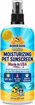 Bodhi Dog Sunscreen Moisturizing Pet Sun Spray - Safe for Dogs, Cats & Horses - Natural Protection for Skin, Coat, Nose, Ears - Hydrating & Non-Toxic - Made in USA (8 Fl Oz)