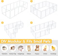 Modular Small Pet Playpen, 14 Panels, 16.5" Height Indoor Enclosure for Rabbits, Guinea Pigs, Hedgehogs, Kittens and Sma