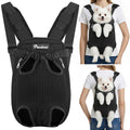 Pawaboo Adjustable Dog Carrier Backpack, Pet Front Cat Carrier Bag for Traveling Hiking, Pet Carriers Backpack for Small Dogs Puppies Cats 13-16lbs, XL, Black