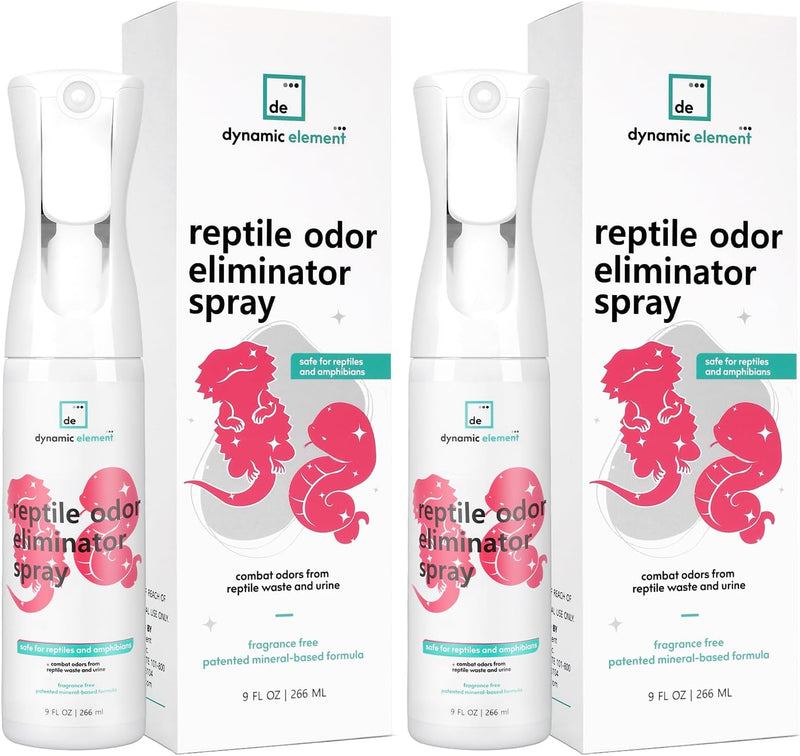 Reptile Tank Odor Eliminator Spray, Unscented, 18 Fl Oz (2x9)