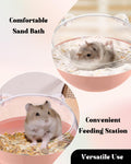 Pawfly Hamster Sand Bath Container, Hamster Sand Bath Box, Hamster Bathtub, Hamster Bathroom, Hamster Toilet, Plastic Du