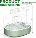 POMFAEE Bird Bath, Parrot Bathtub, Automatic Parrot Shower Bath with Pump, Birds Shower Bathtub with Running Water, Large-Capacity Water Tank,Suitable for Many Kinds of Birds (Green)
