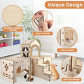 Bissap Wooden Rabbit Hideout Castle, Extra-Large Habitat Hut for Small Pet