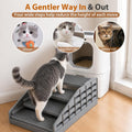 Litter Box Ramp for Cats, Adjustable Cat Steps for Litter Box, Senior Cats