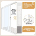 Doggie Door for Sliding Glass Door, 10"x15" Brown Flap for Large Dog, White