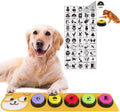 RIBOSY Dog Buttons for Communication, 5 Pcs Dog Speech Training Buzzers with Non-Slip Rubber Pad and 50 Stickers, 30 Sec