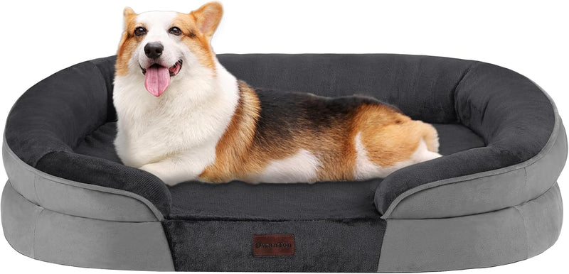 Dwanton Orthopedic Waterproof Medium Dog Bed Sofa, Gel Memory Foam, 36