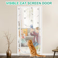 Reinforced Cat Screen Door, Fits Door Size 32" x 80", Pets Proof Screen Door with Zipper Closure, Durable Cat Resistant 