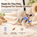 3 Pack Sugar Glider Harness and Leash Set Small Animal Training Walking Vest for Squirrel Hamster Rat Blue