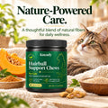 Kneady Hairball Support Chews for Cats, Psyllium Husk, Pumpkin & Fish Oil