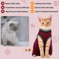 Stress-Free Cat Recovery Suit with Sleeves,Kitten Surgical Onesie