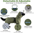 RYNVALE Dog Rain Coats for Large Dogs with Removable Hood