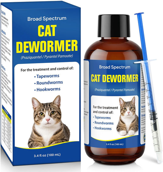 Dewormer for Cat and Kittens, Triple Dewormer for All Worms