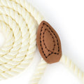 Mile High Life Dog Leash Braided Cotton Rope with Leather-Reinforced Ends