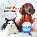 Dansydaisy Dog Birthday Cake Toy Accessories for Girl Boy Gifts, Squeaky Plush Toy for Dog Birthday Party Decor Favor for Large, Medium and Small Dogs(5th,Blue)