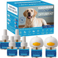 Dog Calming Pheromones Diffuser 6 in 1 Kit Appeasing Pheromone Diffuser to Calm (2 Plug in+4 Pack 48ml Refill) for Anxie