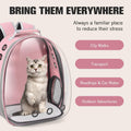 Cat Carrier Backpack, Pet Carrier Backpack Front Pack for Small Medium Cat Puppy Dog Carrier Backpack Bag Space Capsule, Airline-Approved Pet Carrier for Travel Hiking Walking Camping (Pink)